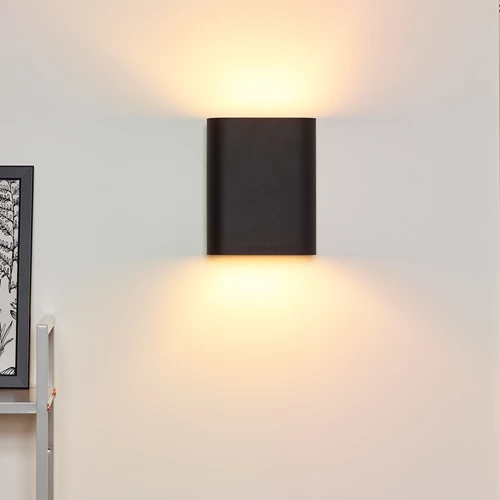 Lucide OVALIS - Wall light - 2xE14 - Black - atmosphere 1